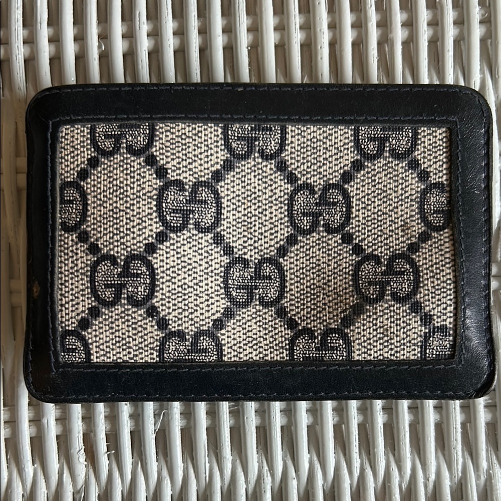 Designer Navy and Beige Card Holder
